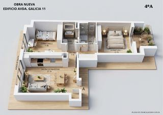 Pis  Gijón - avenida de galicia. Vivienda de dos habitaciones de obra nueva en construcción