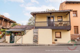 Maison jumelée à Ferreros 7. Encantadora casa tradicional con hórreo y vistas a la montaña en