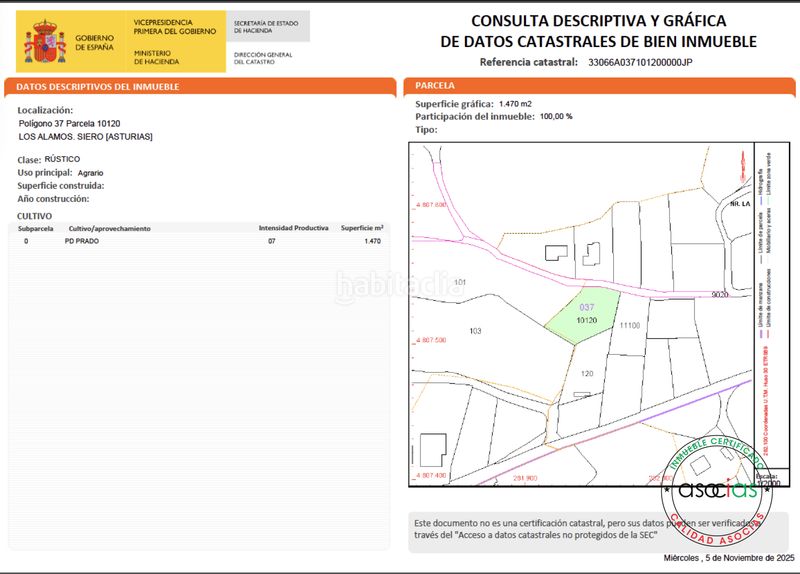 Foto cc597a55-cbca-4c89-9f16-9c99ac1251ae. Finca rústica a ferrera - la ferrera Siero a Parroquias Norte Siero