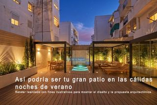 Pis  Calle plátanos. Amplia vivienda de 129 m con gran patio privado de 80 m en benic