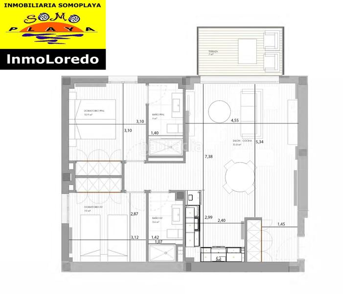 Foto 06d4e294-4968-40b6-8b7b-9b69eeb4e14a. Appartamento con riscaldamento parcheggio in Loredo Ribamontán al Mar