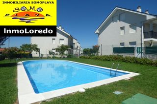Pis  Regunil. Piso con vistas al mar, 2 balcones, piscina y garaje en somo
