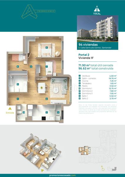 Foto e7f1ca31-fb16-4e44-9a82-c13196e9ecfb. Piso 96m<sup>2</sup> en calle faustino cavadas 9 en Peñacastillo - Nueva Montaña Santander