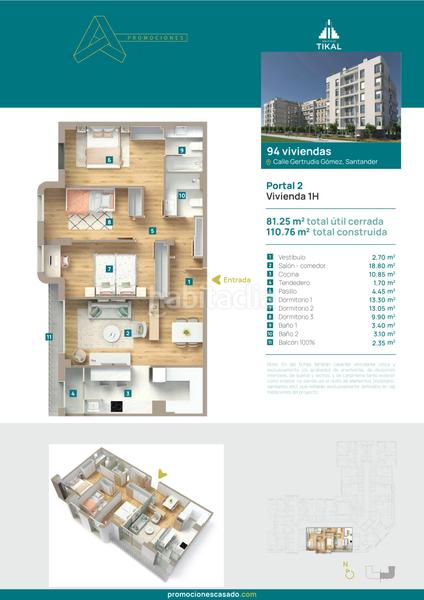 Foto 1dc8a8f6-5e43-4058-aaaf-e1da19ebf81f. Appartamento 110m<sup>2</sup> in calle faustino cavadas 9 in Peñacastillo - Nueva Montaña Santander