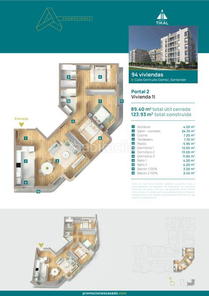 Foto 42101b30-29e3-49db-9399-26e3b05ca934. Appartement 123m<sup>2</sup> dans calle faustino cavadas 9 dans Peñacastillo - Nueva Montaña Santander