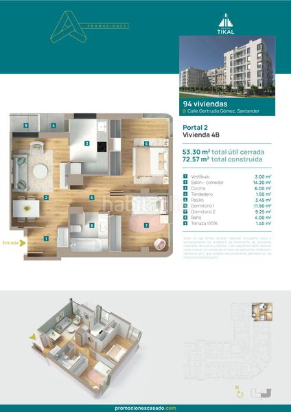 Foto 65c4a295-bf49-4091-8a65-427ffddef8a2. Piso 72m<sup>2</sup> en calle faustino cavadas 9 en Peñacastillo - Nueva Montaña Santander