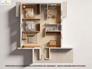 Pis  Calle ramiro de maeztu. Amplia vivienda en ramiro de maeztu  103 m2  para reformar2 terr