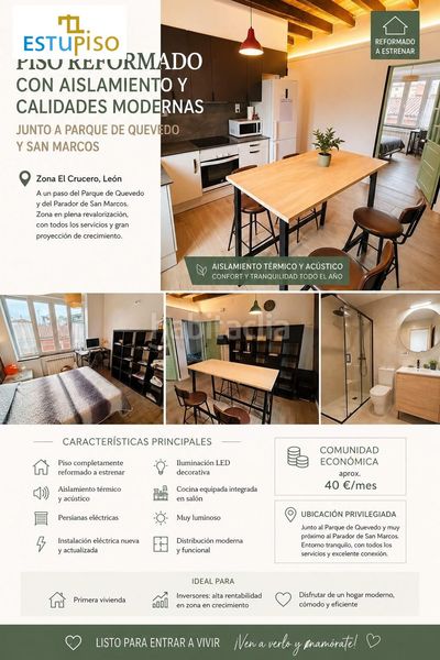 Foto 707f7fa9-ebc3-4d8c-abe3-37fbf9ede21c. Pis amb calefacció a Crucero León