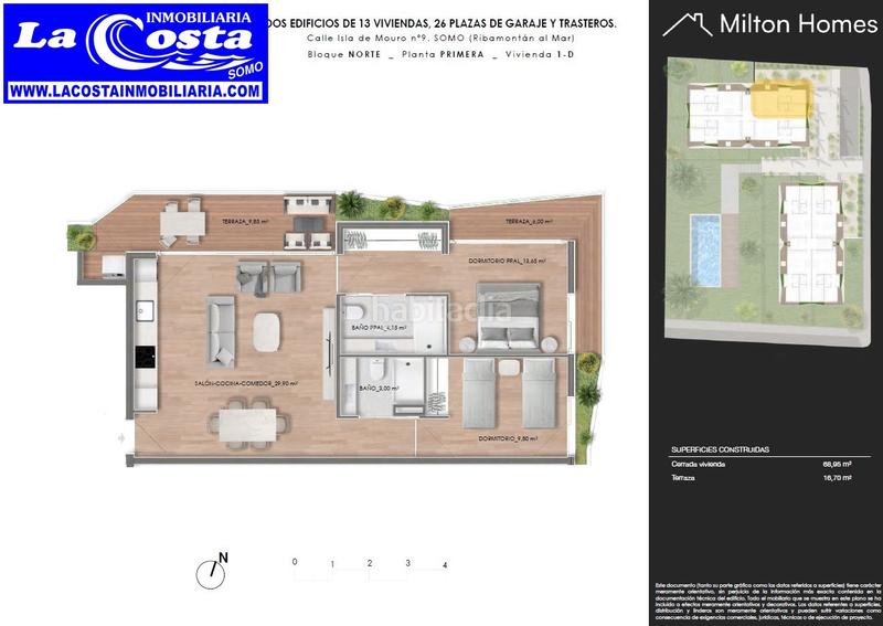 Foto c054ba8d-000f-4fa1-a062-61b7d934eb2a. Appartamento 70m<sup>2</sup> in calle isla de mouro 9 in Somo Ribamontán al Mar