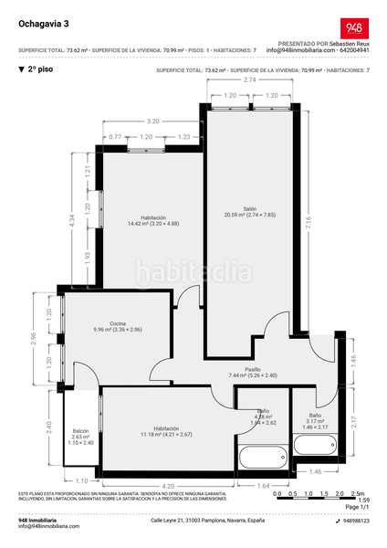 Foto 50a00fe0-eacd-4fa8-8a6c-3ce9ce6e1c83. Piso en calle ochagavia 3 piso 2 habitaciones venta pamplona iruña en Pamplona / Iruña