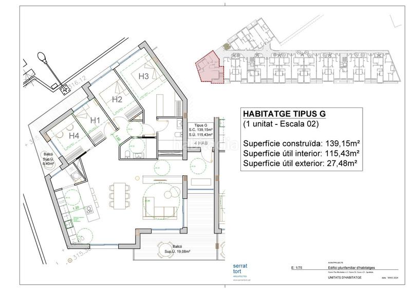 Foto ea175462-e639-4ded-a82c-9008a4e9d487. Appartement 140m<sup>2</sup> dans carrer de pau muntadas 2 dans Llevant Igualada