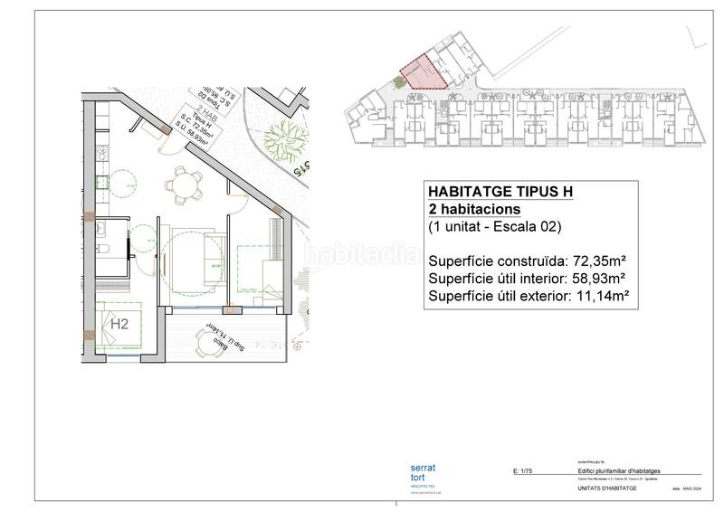 Foto cfabfd3c-d768-4287-9f16-febb090e7f2f. Etagenwohnung 72m<sup>2</sup> in carrer de pau muntadas 2 in Llevant Igualada