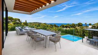 Location Chalet à Los Pinos-Politur. Villa de lujo con vistas al mar en alquiler temporal en platja d
