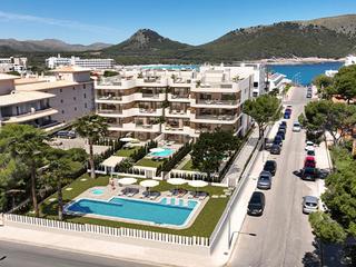 Apartament a Cala Ratjada. Obra nueva apartamento de 101 m2 con piscina y parking en cala r