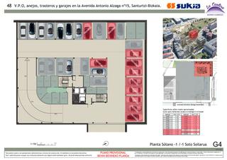 Aparcament cotxe  Encartaciones de bizkaia kalea. Rayas de garaje abiertas para meter un vehculo.
en diferentes