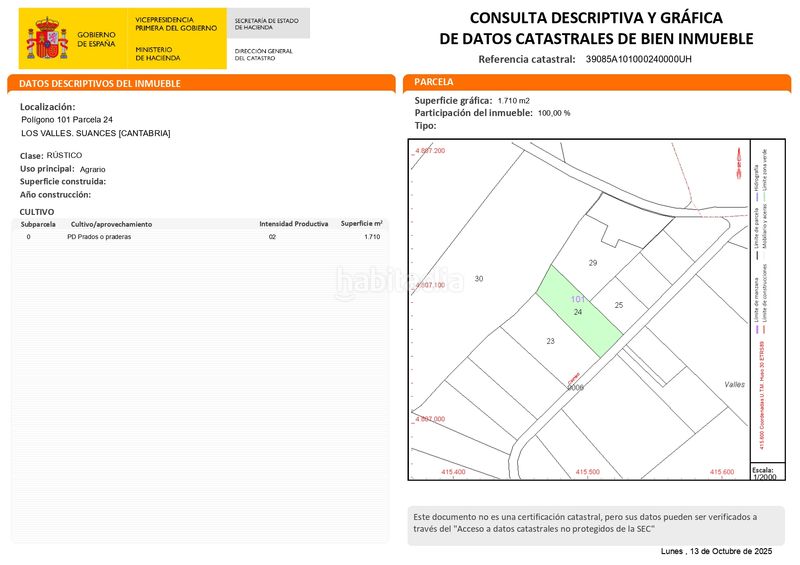 Foto e9d11795-af0d-4a40-b54d-e315b0b9b982. Terreny residencial a Suances