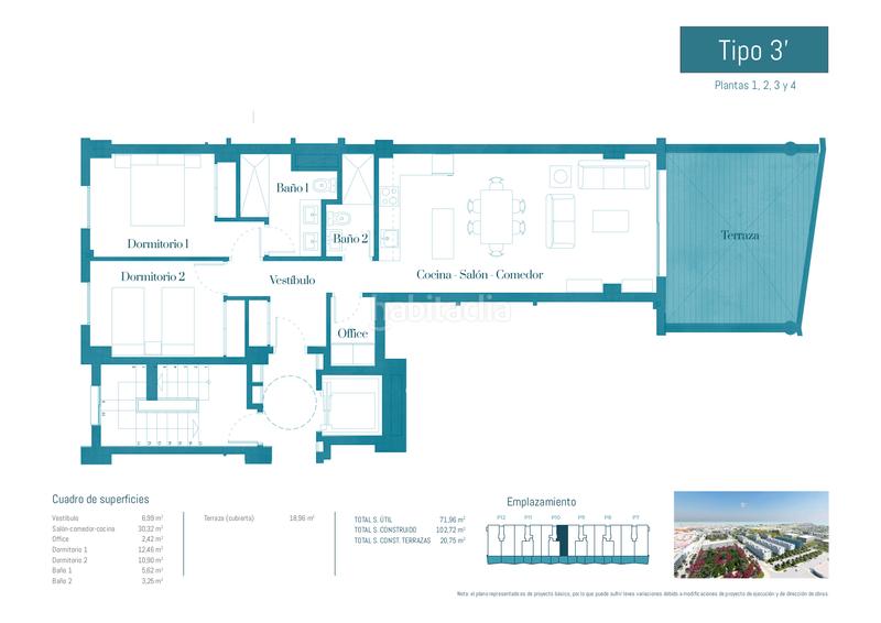 Foto ba26813b-d58c-4d63-be14-c8dd3c1b1300. Appartamento 103m<sup>2</sup> in calle benalmádena 56 in Las Flores Mijas