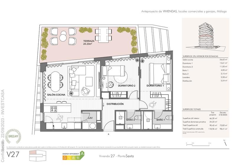 Foto f080c2c0-2e27-40d1-9484-427527f81a15. Appartement 114m<sup>2</sup> dans calle pacífico 108 dans Paseo Marítimo Oeste - Pacífico Málaga