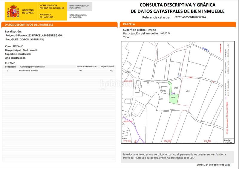 Foto e9d282c3-ed23-43f0-9432-813d0034a302. Terreno residenziale in lugar el pueblo 128 in Verdicio-Bañugues-Cabo Peña Gozón