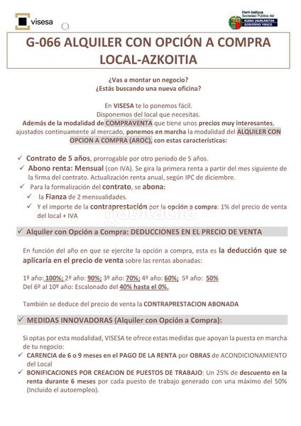 Foto 90c97dc2-7622-4f41-b263-8b6eb52f86a5. Local commercial dans aizkibel kalea 14 dans Azkoitia