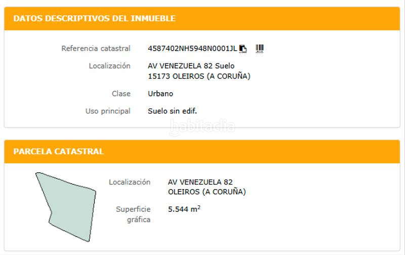 Foto 960433bc-d675-4c8b-8352-1e8f120188aa. Terreno residencial en avenida de venezuela 82 solar en Oleiros