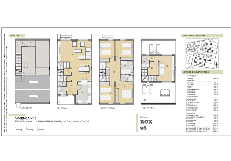 Foto 753ec862-3f7f-44e3-b33a-f2c4bf5969dc. Casa adossada 260m<sup>2</sup> amb calefacció aparcament a Campus Sur - Santa Marta Santiago de Compostela