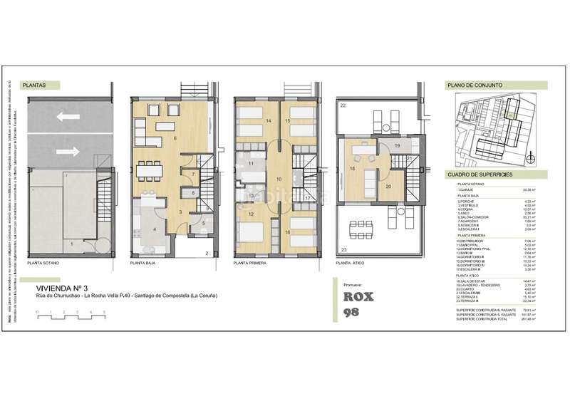 Foto 49960c40-0f4a-4e80-8748-00872b166380. Reihenhaus 260m<sup>2</sup> mit heizung parking in Campus Sur - Santa Marta Santiago de Compostela