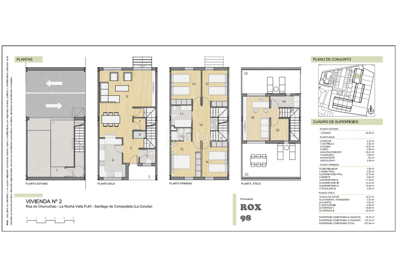 Foto 9f325d50-50b8-492d-8fc0-97e039788215. Reihenhaus 260m<sup>2</sup> mit heizung parking in Campus Sur - Santa Marta Santiago de Compostela