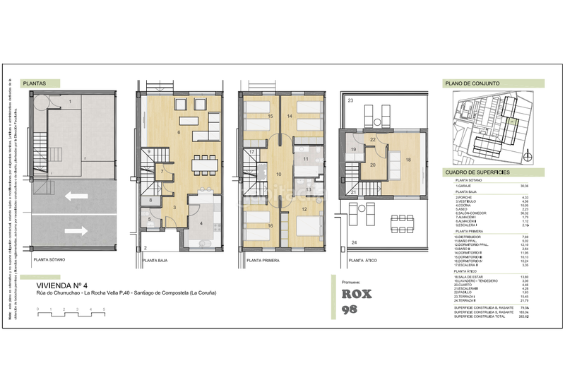 Foto d029dc7c-3fef-414c-bfc9-c8f6bd86145b. Reihenhaus 260m<sup>2</sup> mit heizung parking in Campus Sur - Santa Marta Santiago de Compostela