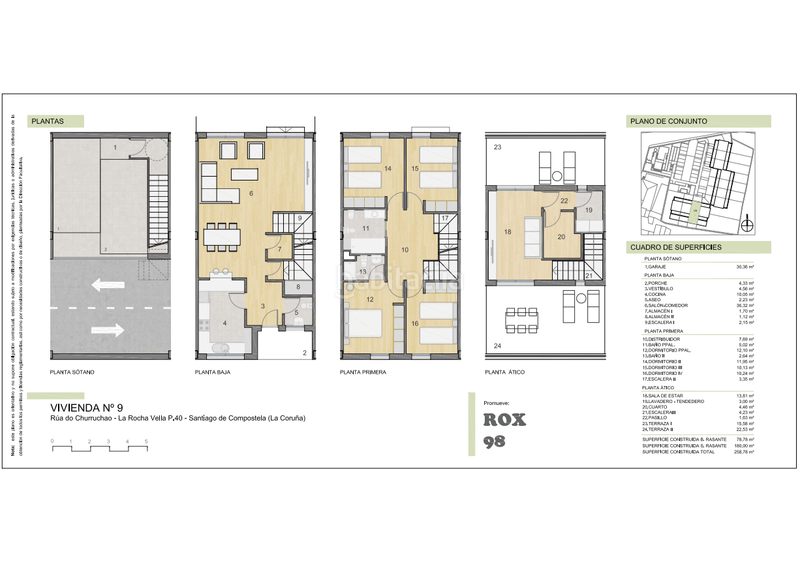 Foto db5a44a0-13b1-4cd9-85fd-d6760cf1012a. Semi detached house 260m<sup>2</sup> with heating parking in Campus Sur - Santa Marta Santiago de Compostela
