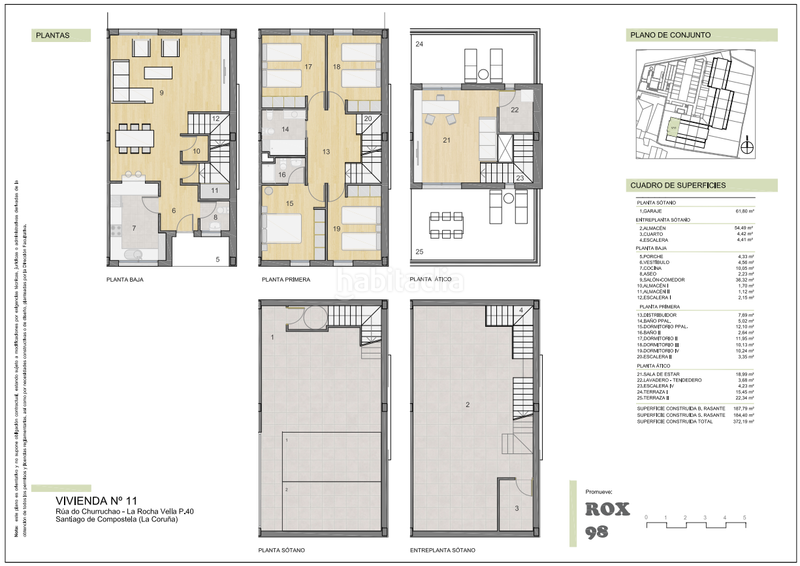 Foto 2bbc358d-6e4d-44e6-985a-20cf2643268f. Semi detached house 360m<sup>2</sup> with heating parking in Campus Sur - Santa Marta Santiago de Compostela
