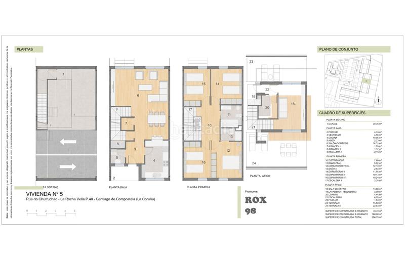 Foto 156885f1-a421-40c1-9e5a-6badc5104330. Casa adossada 260m<sup>2</sup> amb calefacció aparcament a Campus Sur - Santa Marta Santiago de Compostela