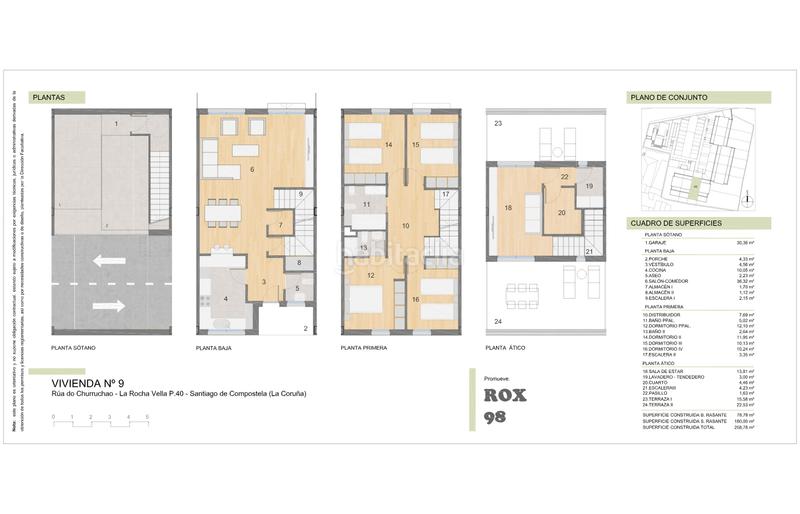 Foto fb3936ea-7561-4ca1-99b7-48c9f75fe9e6. Casa adossada 258m<sup>2</sup> amb calefacció aparcament a Campus Sur - Santa Marta Santiago de Compostela
