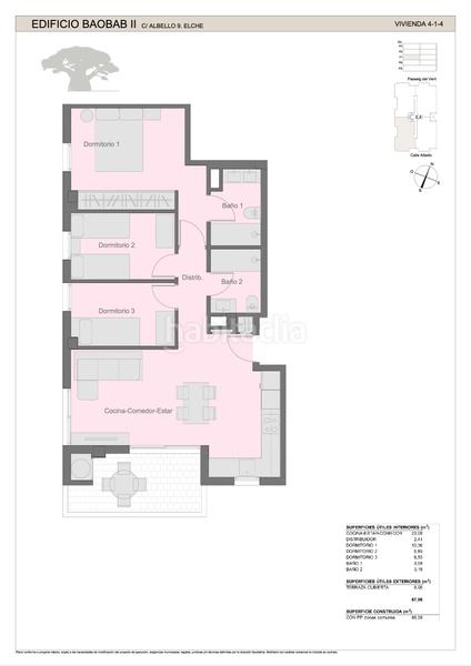 Foto 7bd85a6e-2d6c-476e-8266-f74bc960a21d. Appartamento 88m<sup>2</sup> in carrer albello 15 in El Palmeral - San Antón Elche / Elx