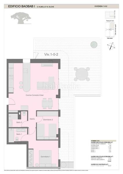 Foto 16852e5f-3004-418f-9e43-194799672002. Etagenwohnung 112m<sup>2</sup> in carrer albello 15 in El Palmeral - San Antón Elche / Elx