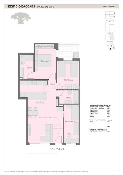 Foto 32102322-5fe5-4c05-b851-325fc5955570. Etagenwohnung 112m<sup>2</sup> in carrer albello 15 in El Palmeral - San Antón Elche / Elx