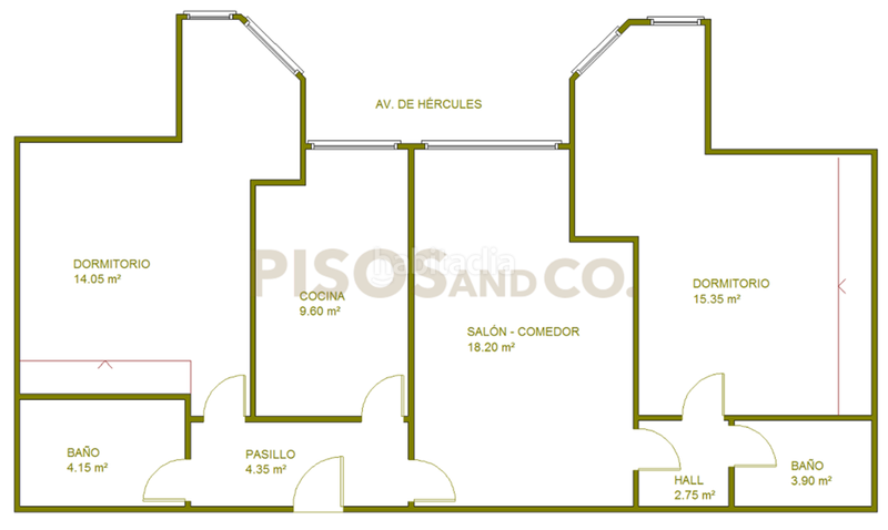 Foto eaa68f70-8497-4e77-a65f-ae26ba641b89. Flat with heating parking in Monte Alto - Zalaeta - Atocha Coruña (A)