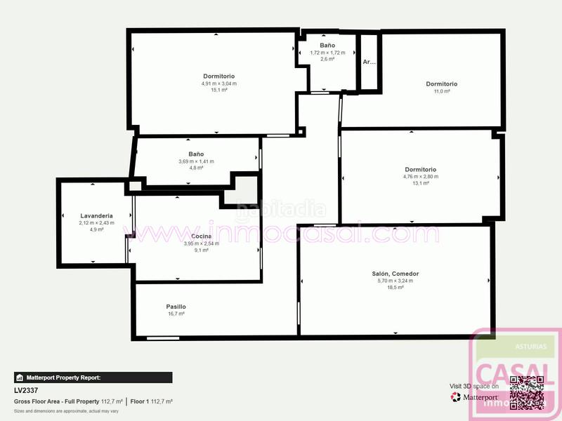Foto d9aa8a13-a443-4aa0-b93f-e248a3194422. Piso se vende piso cocina, cuarto de colada, salóncomedor, tres habitaciones dobles y dos baños. en Laviana