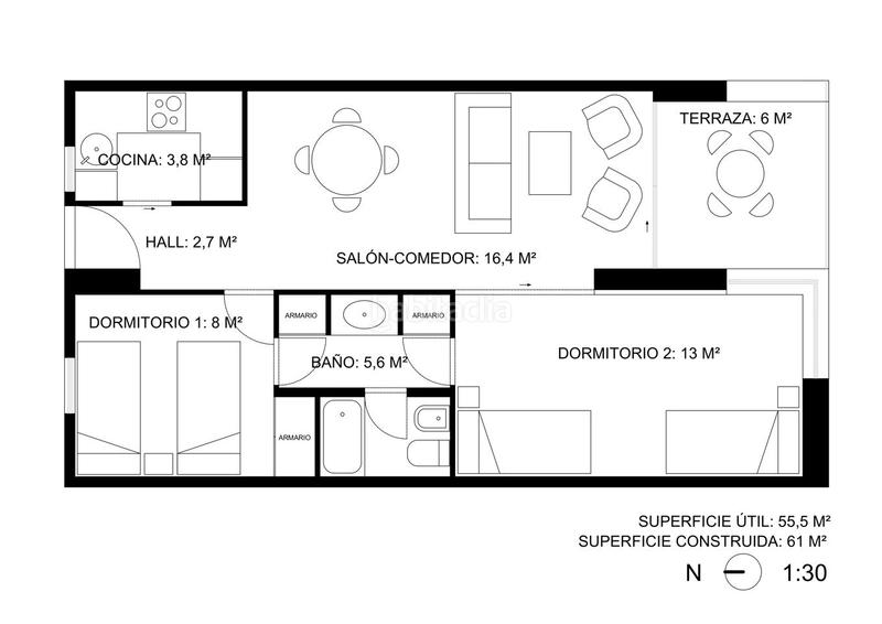 Foto ff893c2d-1dc5-46c6-9433-83a849b12585. Flat with parking in Playa Norte Peñíscola