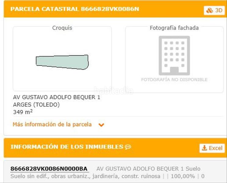 Foto 6685d4db-9bc6-4b1f-8e38-f7861e5dac59. Terreno residencial solar en venta en arges. en Argés