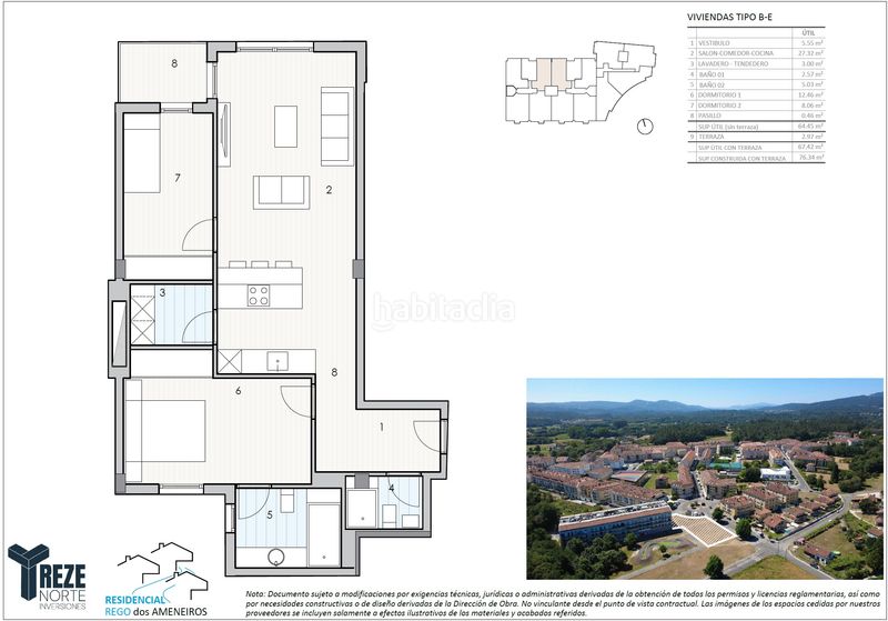 Foto 2cf80d56-a2f5-4537-be29-fe236a59c545. Pis 78m<sup>2</sup> a rúa pedregal 65 a Bertamirans Ames