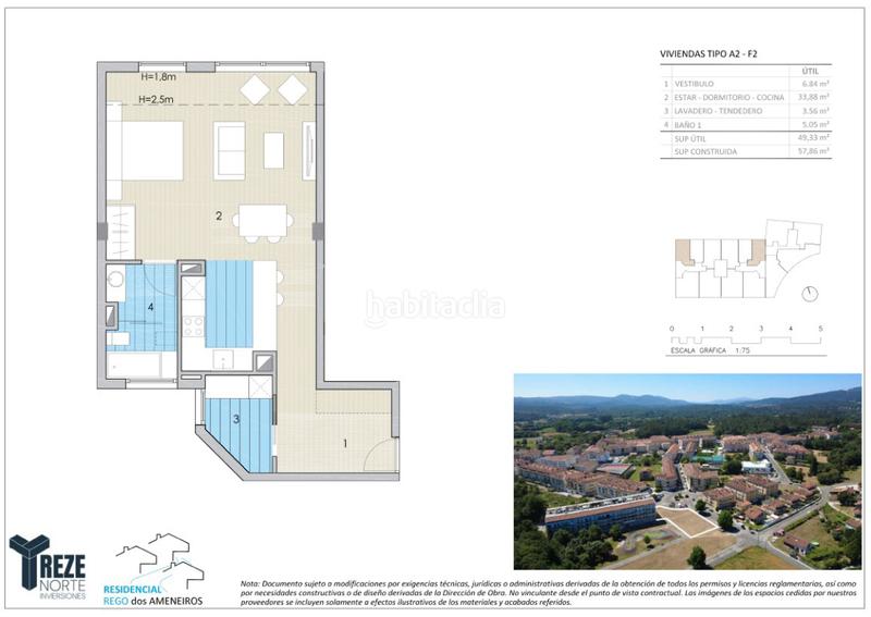 Foto 716b639a-0c39-4c53-a6b0-5956d3ef4bce. Penthouse 48m<sup>2</sup> with heating parking in Bertamirans Ames