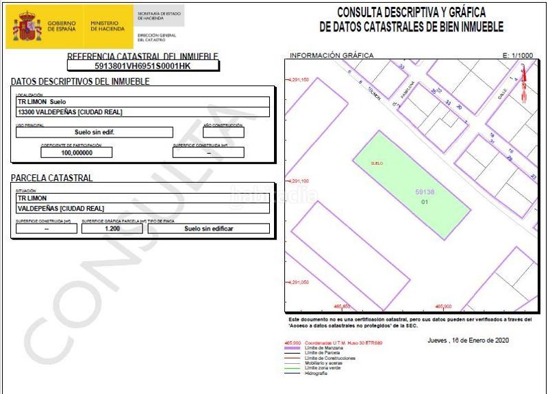 Foto a14d59ae-acd3-4a1f-9fcf-953114966c1c. Wohngrundstück in Valdepeñas