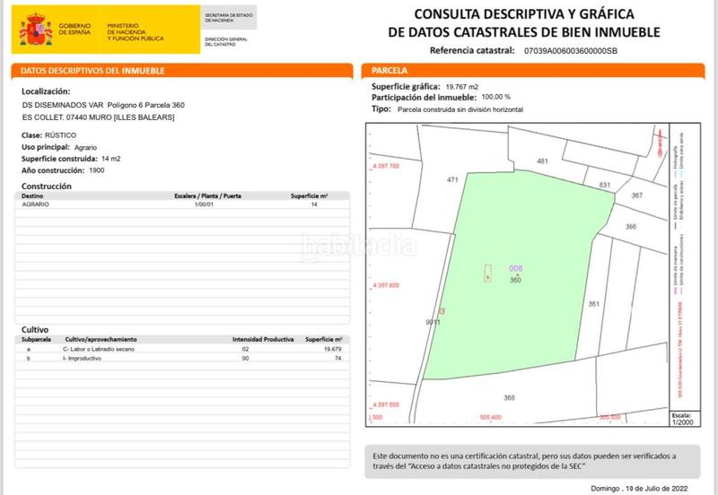 Foto 5eb6bd95-da33-471a-b2e9-92548e7ba75c. Finca rústica terreno en venta en Muro