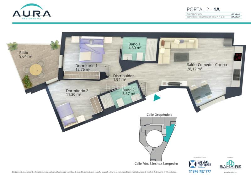 Foto 7f3a3775-abb0-4011-9ea6-ba54058869ed. Appartement 87m<sup>2</sup> dans calle fernando sánchez sampedro 41 dans Badajoz