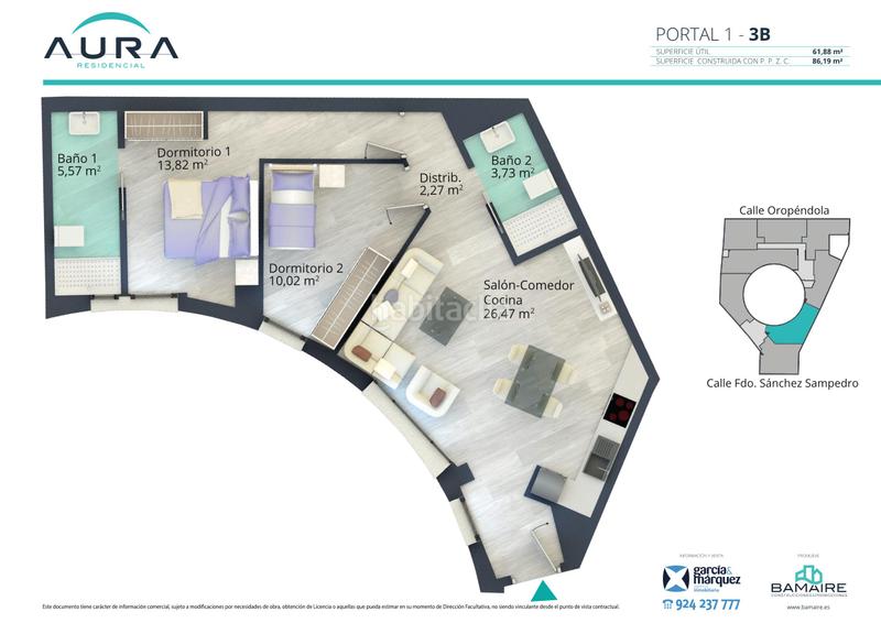 Foto 8b780da4-9af7-47de-bc15-741d170e4efd. Appartamento 86m<sup>2</sup> in calle fernando sánchez sampedro 41 in Badajoz