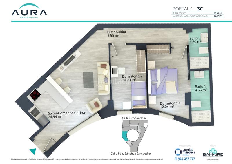 Foto 14fe6d1f-225e-428f-bcc1-5c503077b857. Appartamento 86m<sup>2</sup> in calle fernando sánchez sampedro 41 in Badajoz