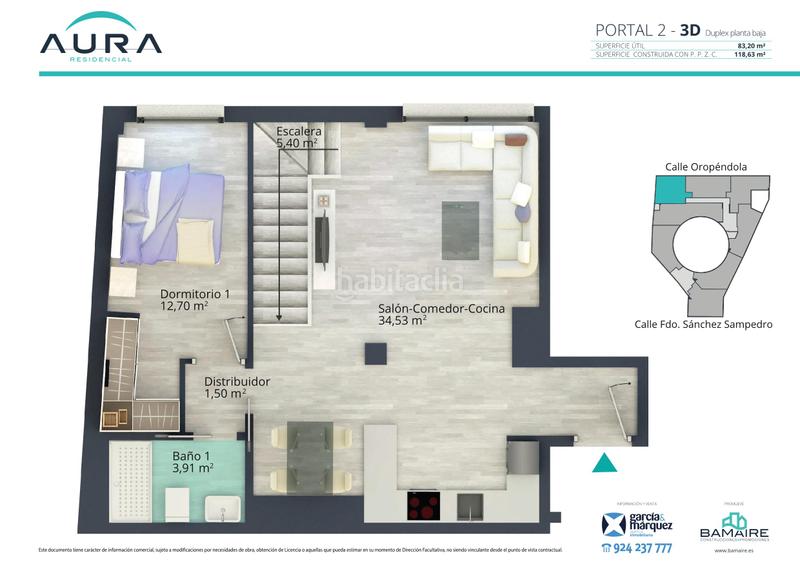 Foto e8fb186d-c851-454e-ad9d-64f609cff4e6. Dúplex 118m<sup>2</sup> a calle fernando sánchez sampedro 41 a Pardaleras Badajoz