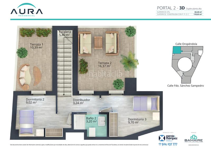 Foto fde7b173-917f-4888-97ec-5281de352e5d. Dúplex 118m<sup>2</sup> a calle fernando sánchez sampedro 41 a Pardaleras Badajoz