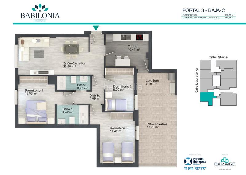 Foto 4bc4b8c7-e1fd-4863-92e0-da9d119e1bc5. Piano terra 112m<sup>2</sup> in calle retama 3 in Ciudad Jardín Badajoz